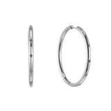 Bijoux De Mimi | Hebe Silver Blue Thin Bigger Star Hoop