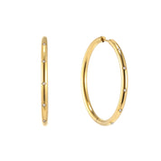 Bijoux De Mimi | Hebe Gold Crystal Thin Bigger Star Hoop