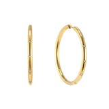 Bijoux De Mimi | Hebe Gold Crystal Thin Bigger Star Hoop