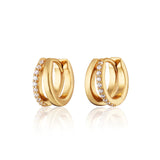 Scream Pretty | Illusion Claw Mini Huggie gold Plate Earrings