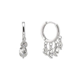 Bijoux De Mimi | Iris Silver Crystal Waterfall Huggie Earrings