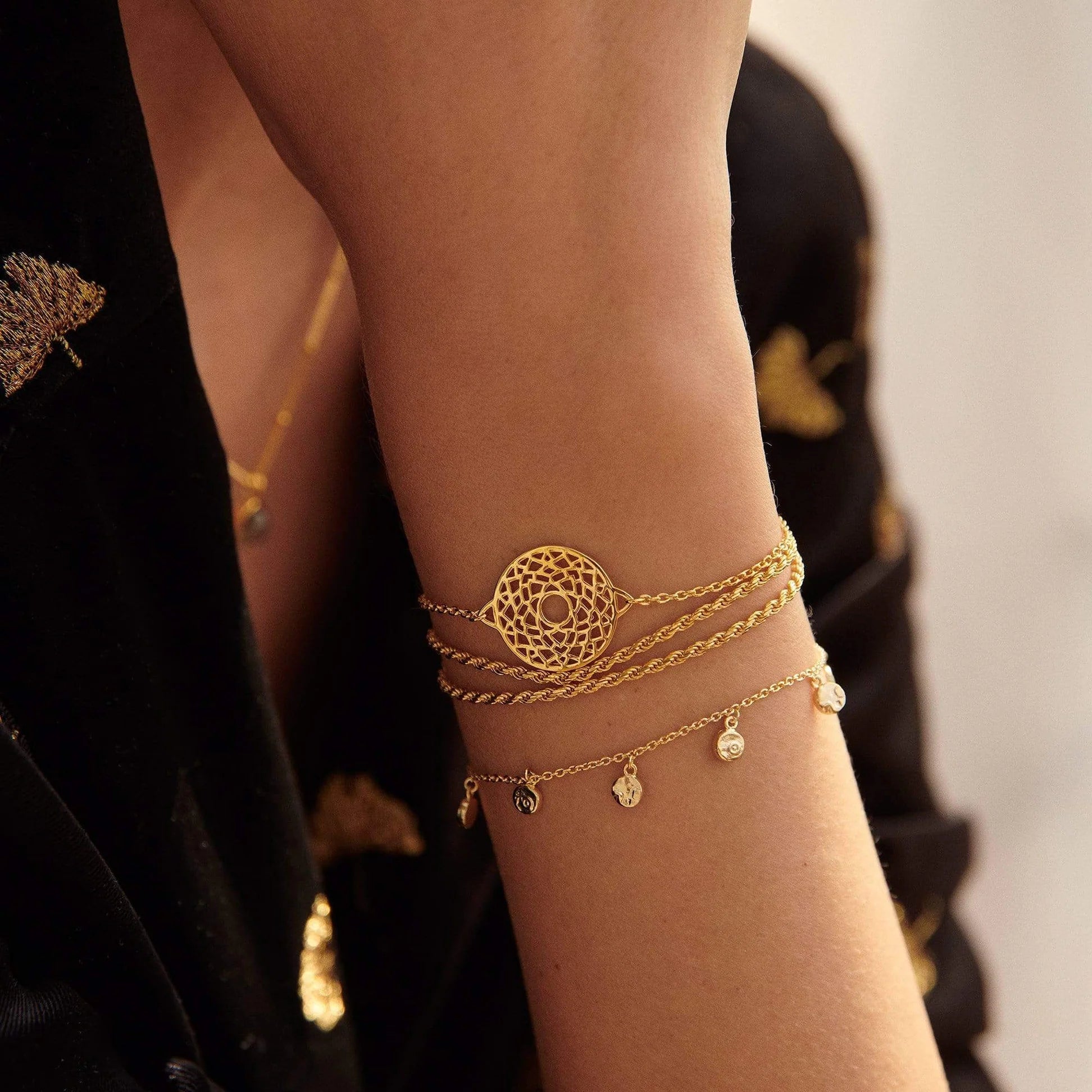 Daisy London |  Isla Double Rope Bracelet - Gold Plate