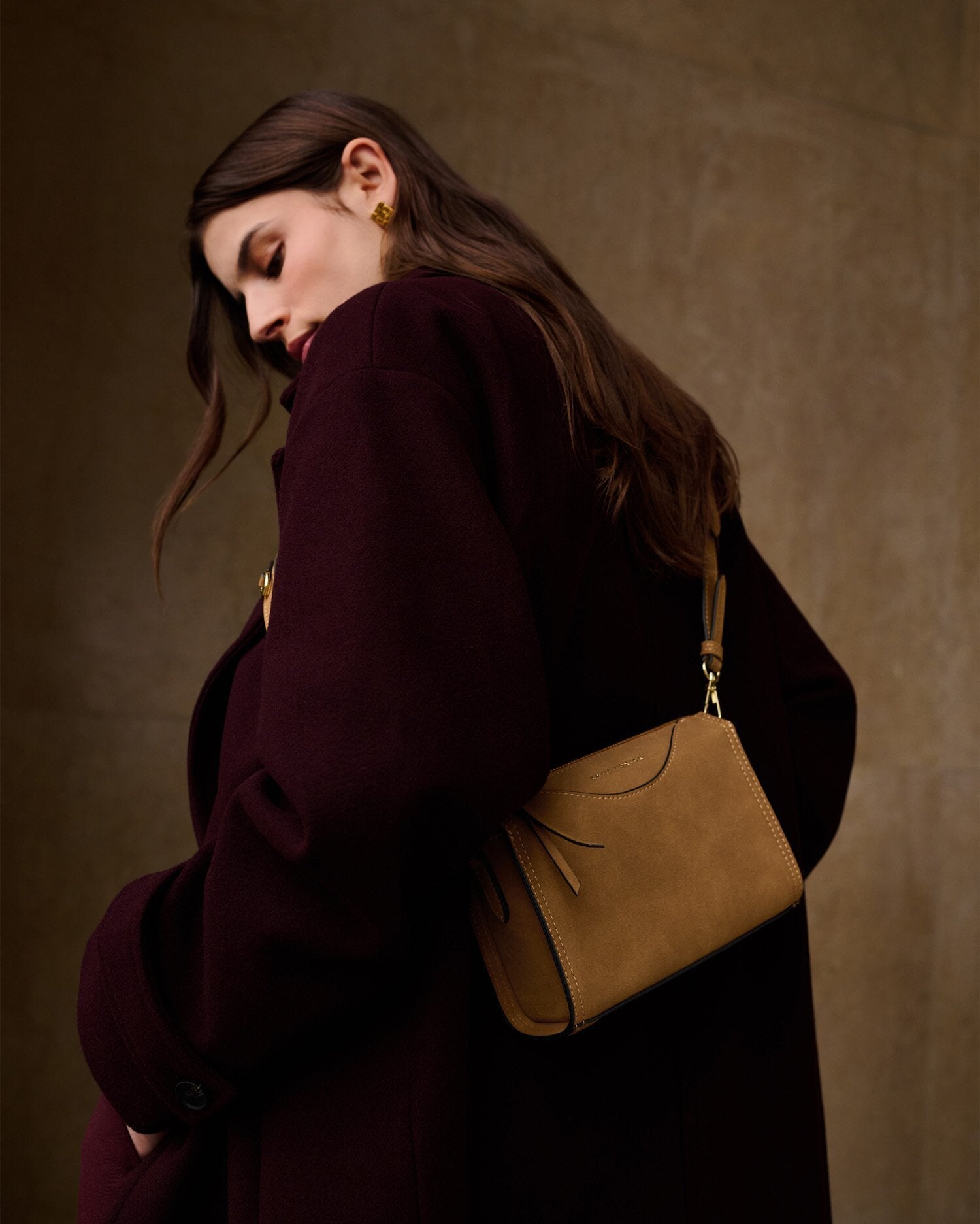 Katie Loxton | Alba Crossbody Bag - Caramel Suedette