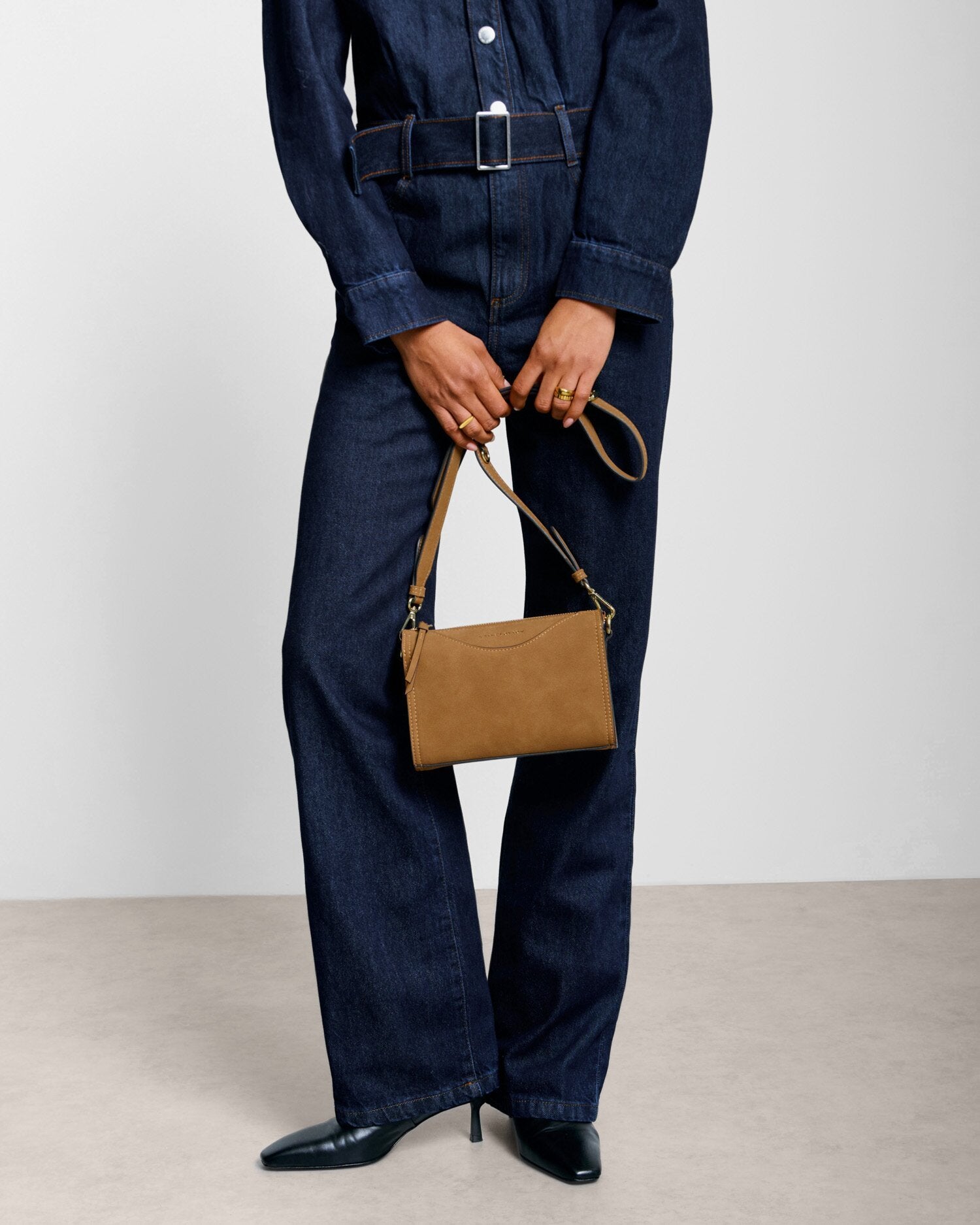 Katie Loxton | Alba Crossbody Bag - Caramel Suedette