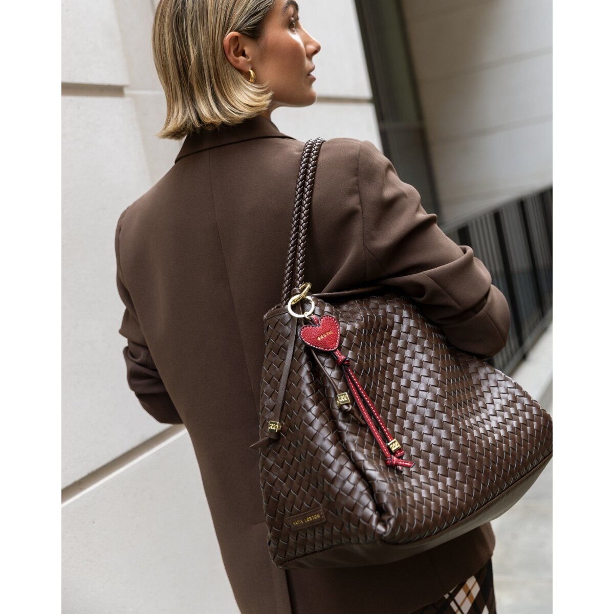 Katie Loxton | Nova Large Shopping Bag - Chocolate