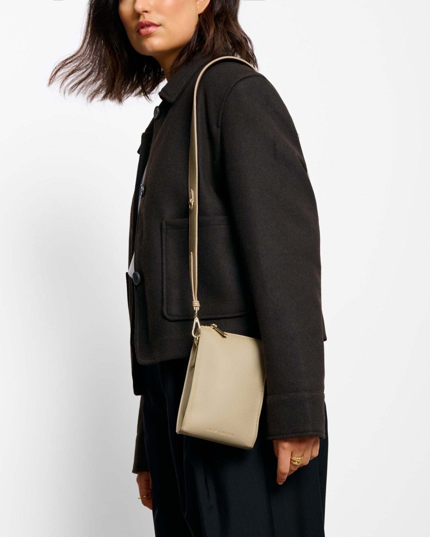 Katie Loxton | Avery Slim Crossbody Bag - Light Taupe