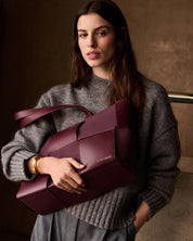 Katie Loxton | Taya Woven Suedette Tote Bag - Cherry