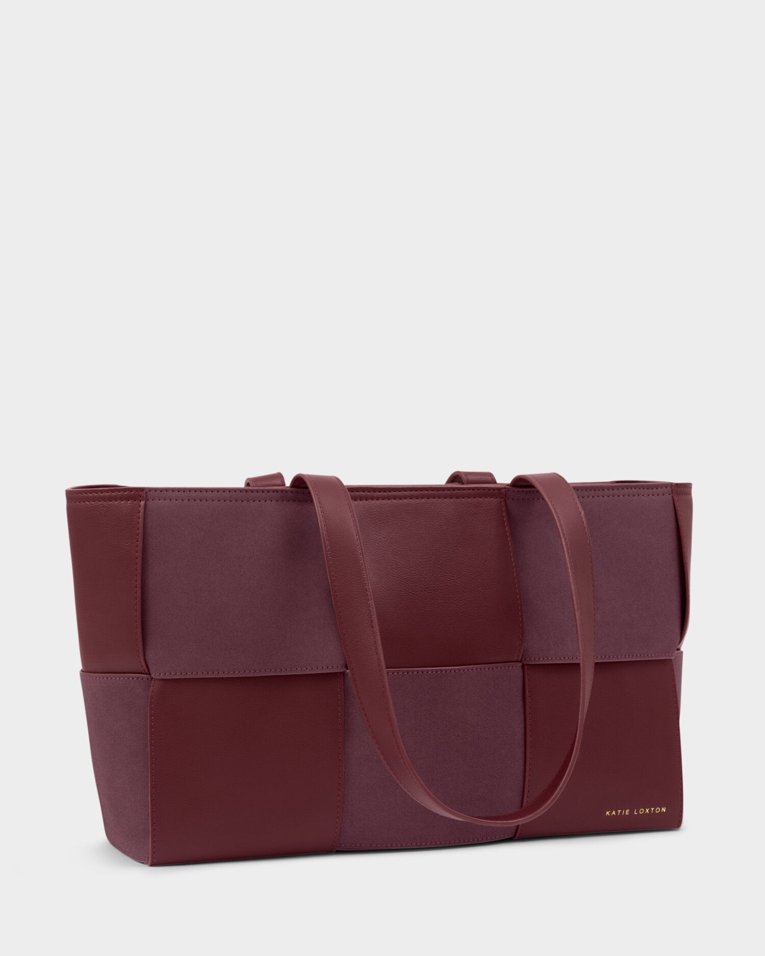 Katie Loxton | Taya Woven Suedette Tote Bag - Cherry