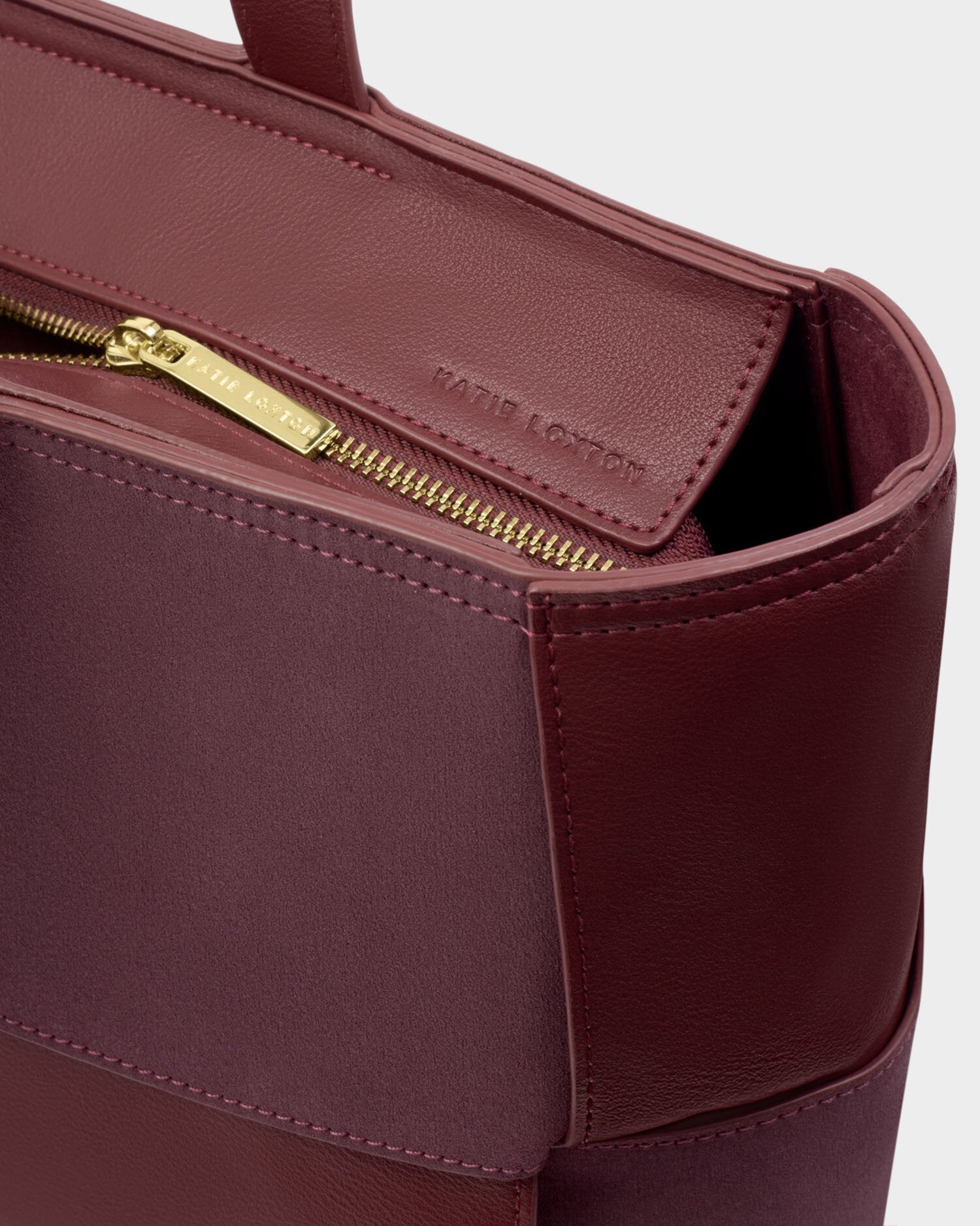 Katie Loxton | Taya Woven Suedette Tote Bag - Cherry