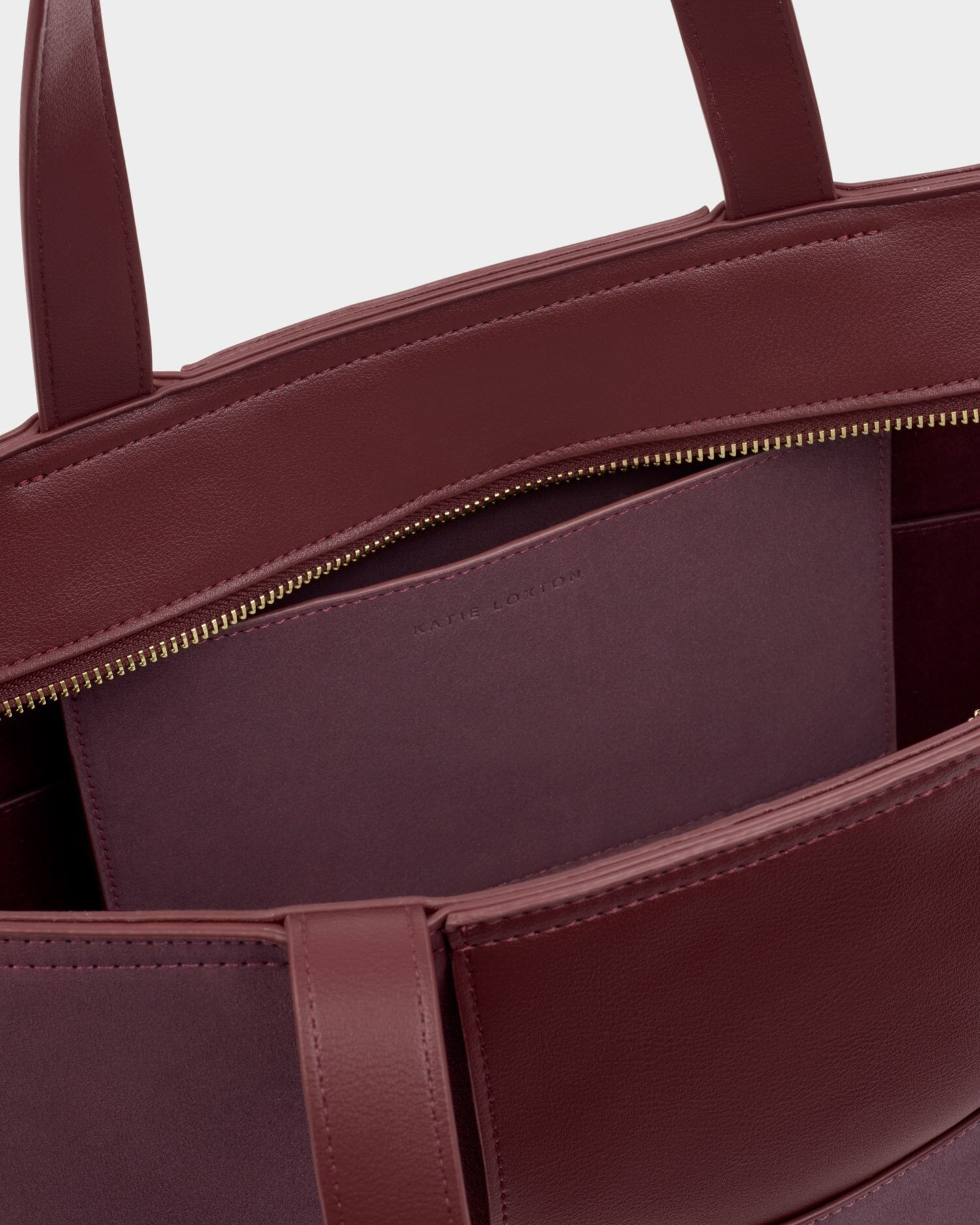 Katie Loxton | Taya Woven Suedette Tote Bag - Cherry