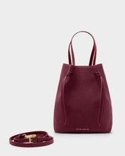 Katie Loxton | Celina Faux Suede Bucket Bag - Cherry