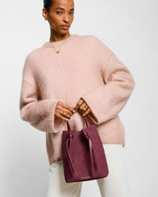 Katie Loxton | Celina Faux Suede Bucket Bag - Cherry