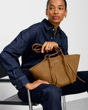 Katie Loxton | Celina Faux Suede Small Tote bag - Caramel