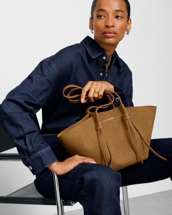 Katie Loxton | Celina Faux Suede Small Tote bag - Caramel