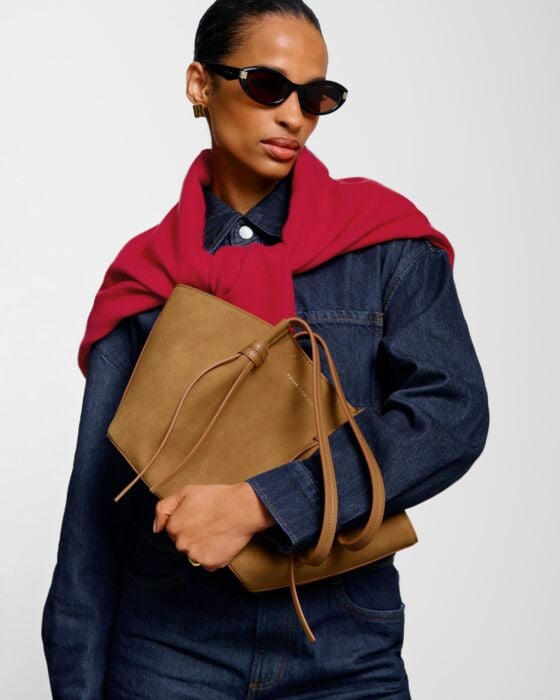 Katie Loxton | Celina Faux Suede Small Tote bag - Caramel