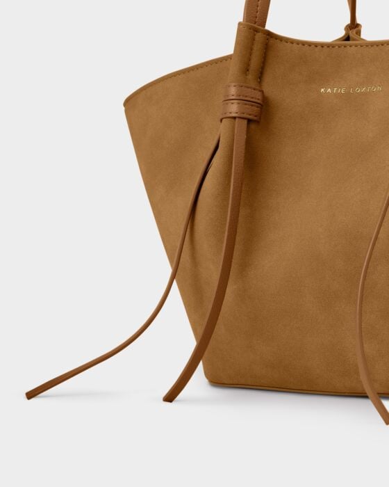 Katie Loxton | Celina Faux Suede Small Tote bag - Caramel