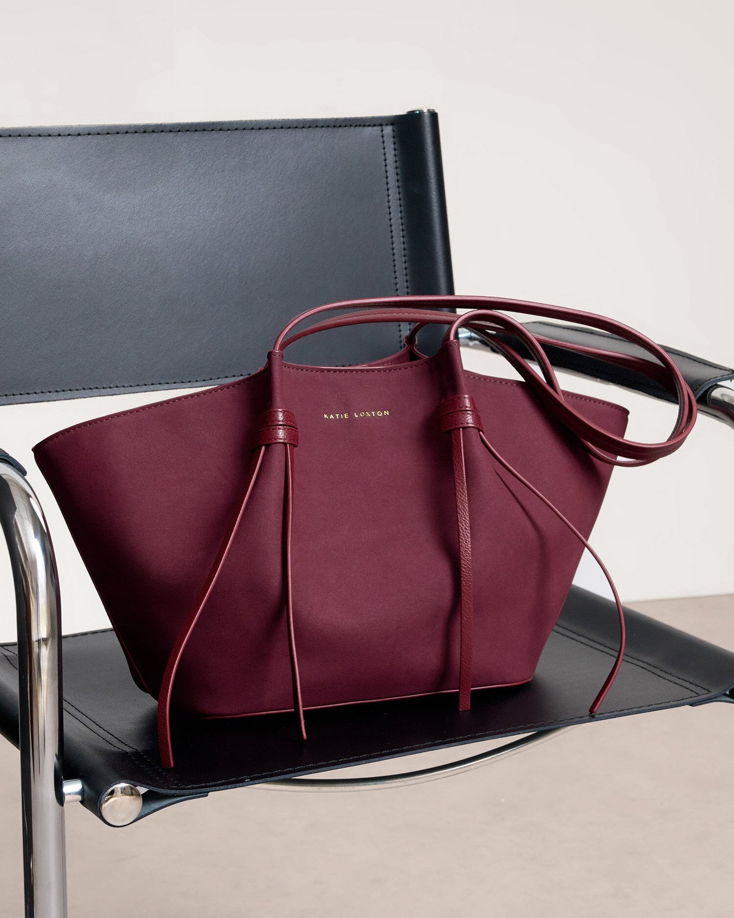 Katie Loxton | Celina Faux Suede Small Tote bag - Cherry
