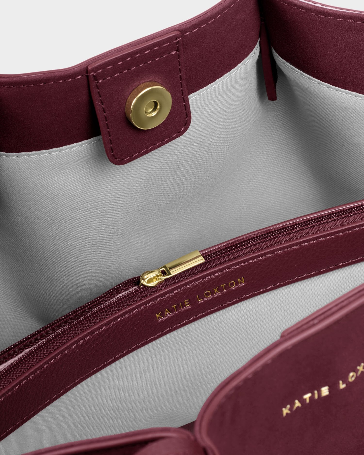 Katie Loxton | Celina Faux Suede Small Tote bag - Cherry