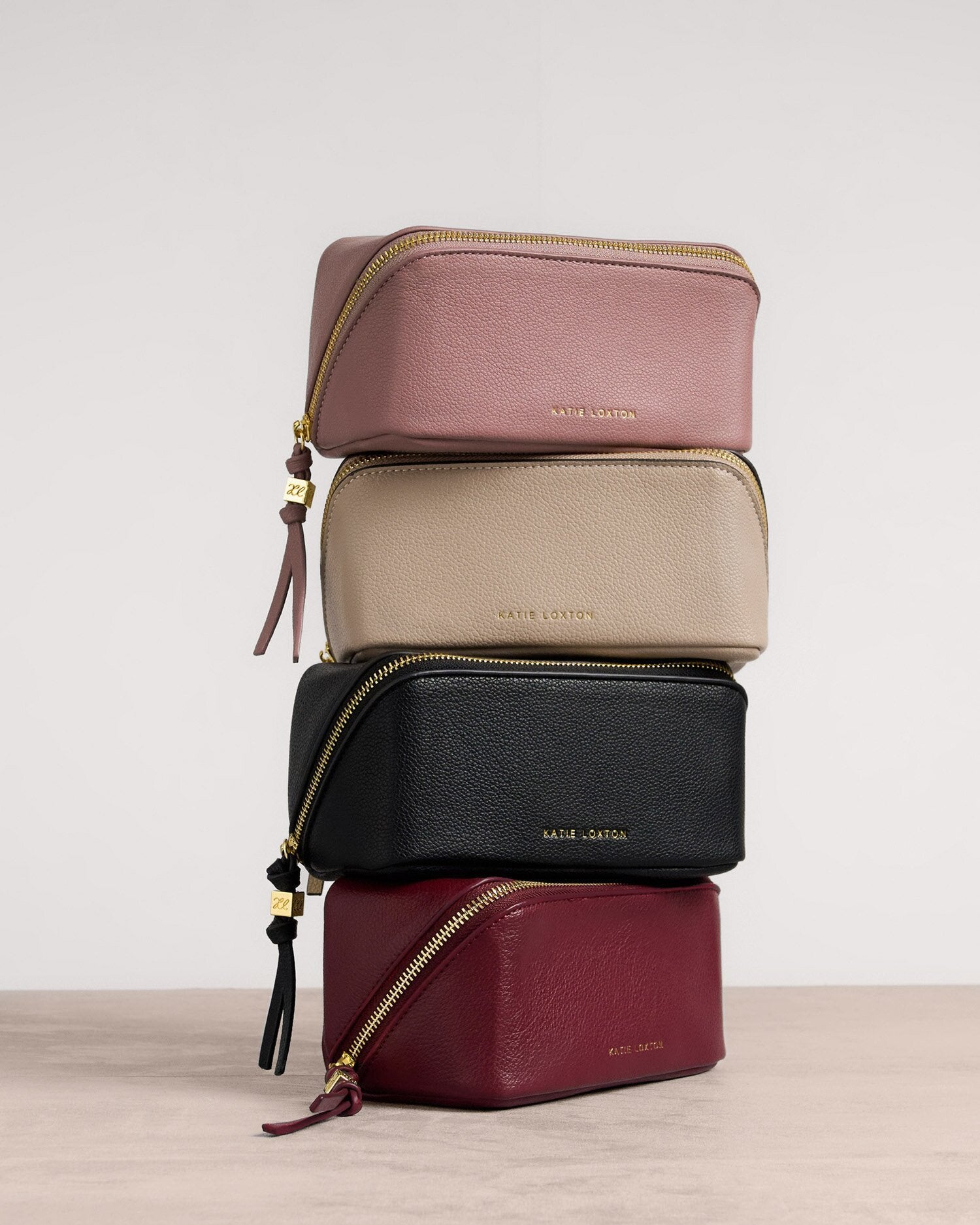 Katie Loxton | Fold Out Mirror Make Up Bag - Deep Rose