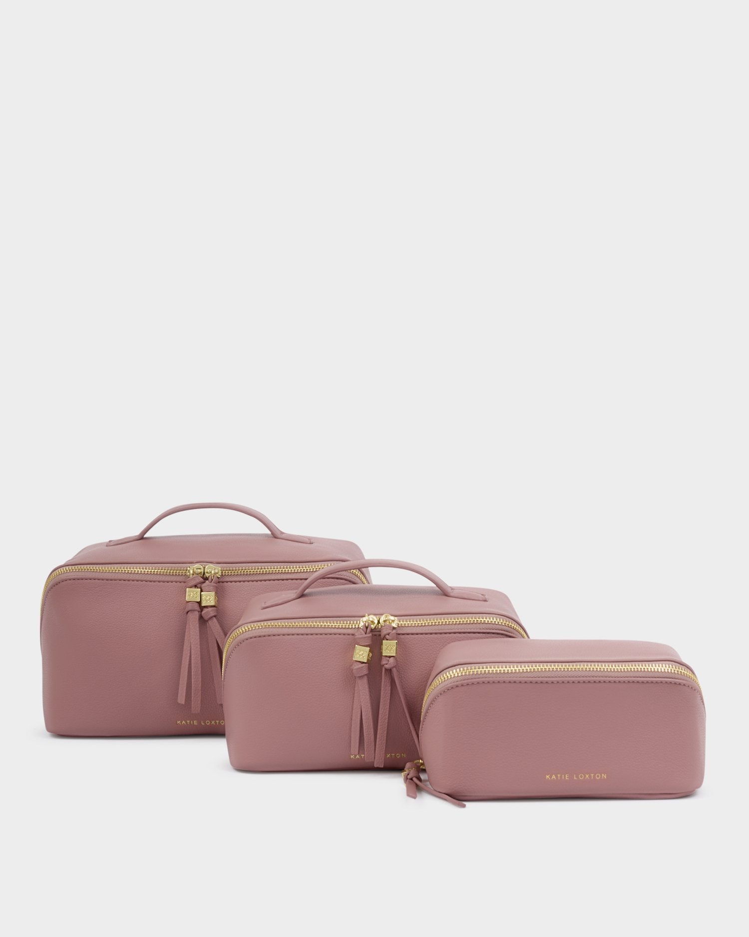 Katie Loxton | Fold Out Mirror Make up Bag - Deep Rose