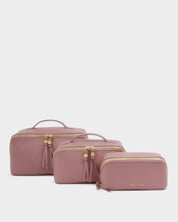 Katie Loxton | Fold Out Mirror Make up Bag - Deep Rose