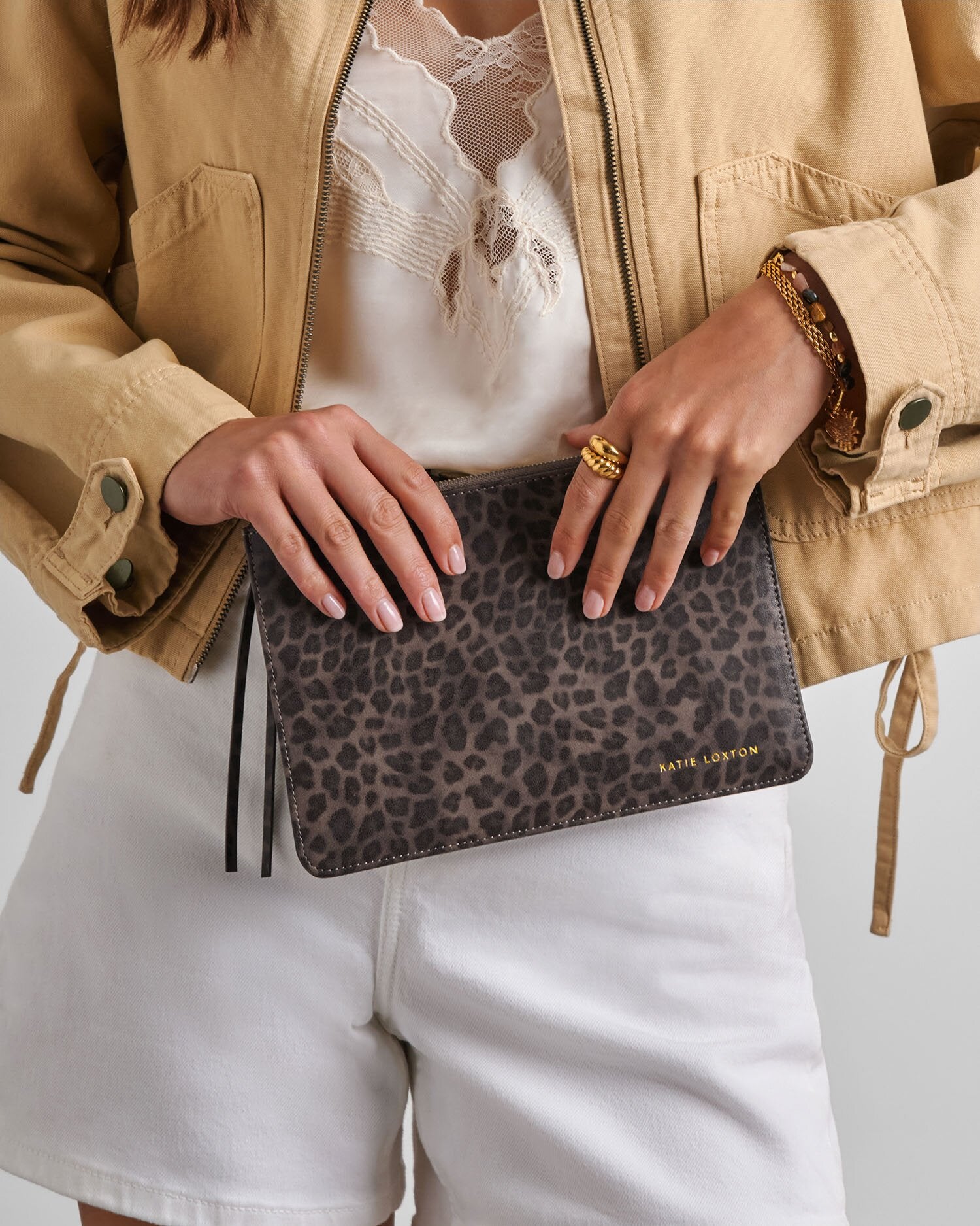 Katie Loxton | Tassel Charm Pouch - Leopard