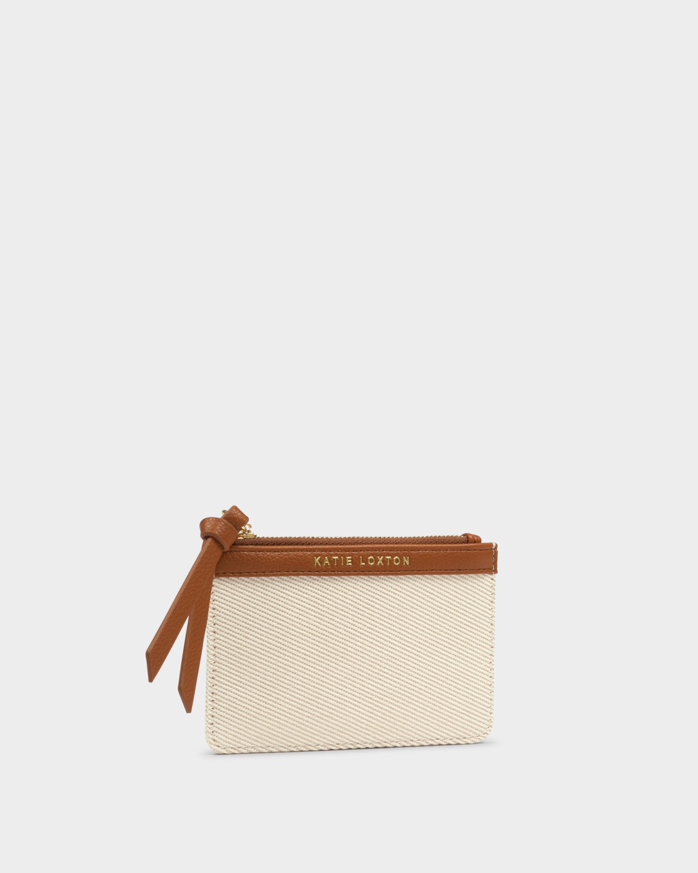 Katie Loxton | Hallie Coin & Cardholder - Canvas & Cognac
