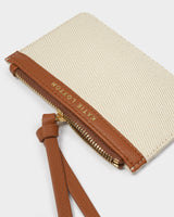 Katie Loxton | Hallie Coin & Cardholder - Canvas & Cognac