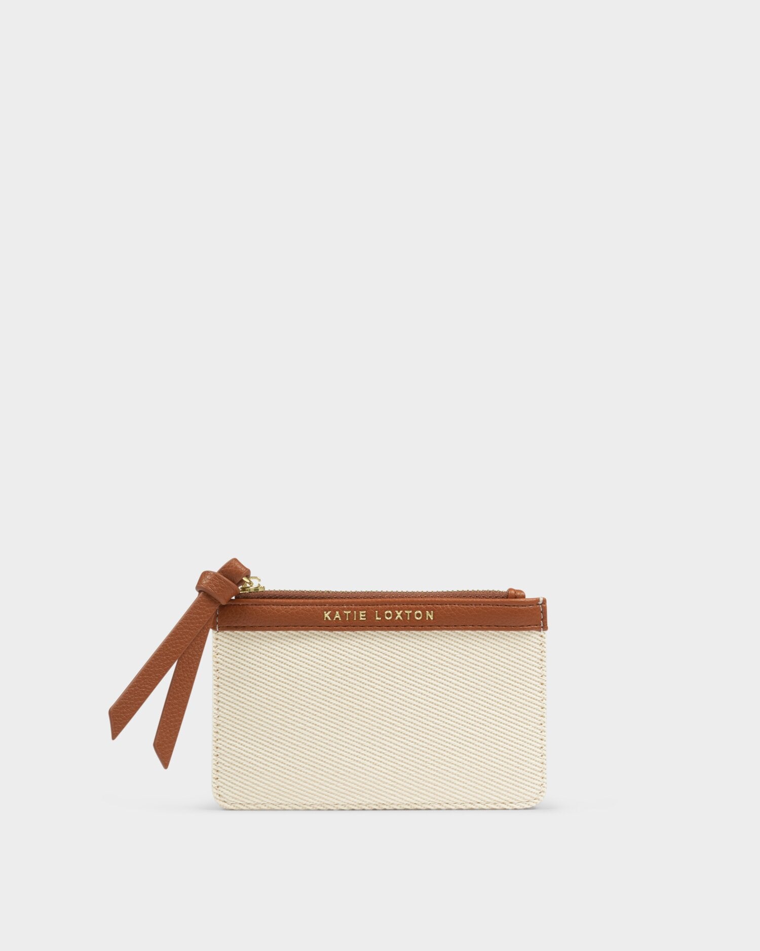 Katie Loxton | Hallie Coin & Cardholder - Canvas & Cognac