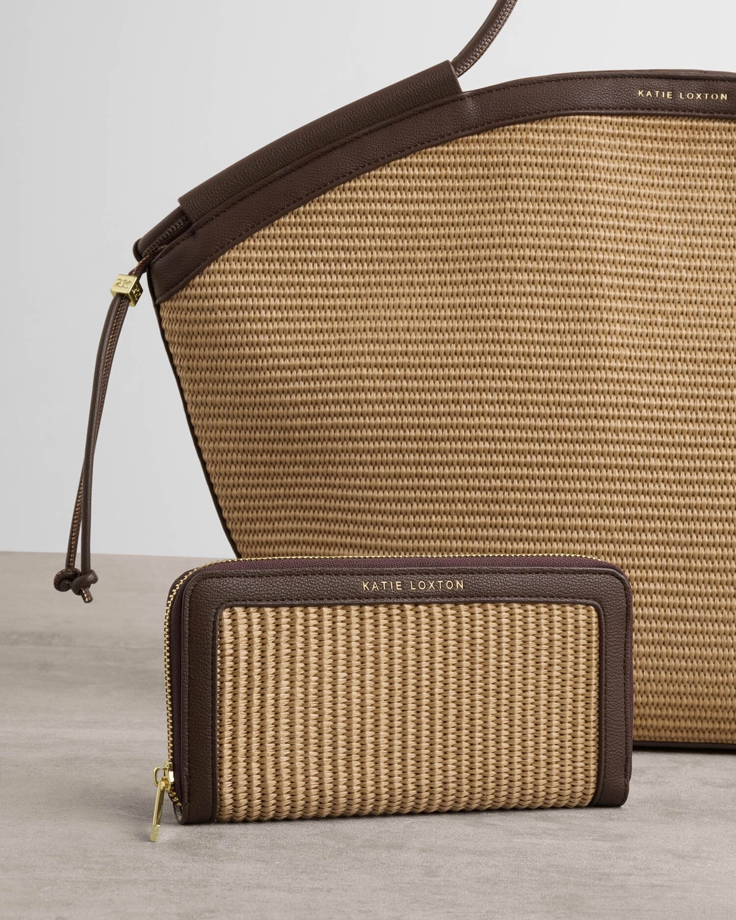 Katie Loxton | Florence Large Purse - Natural Raffia