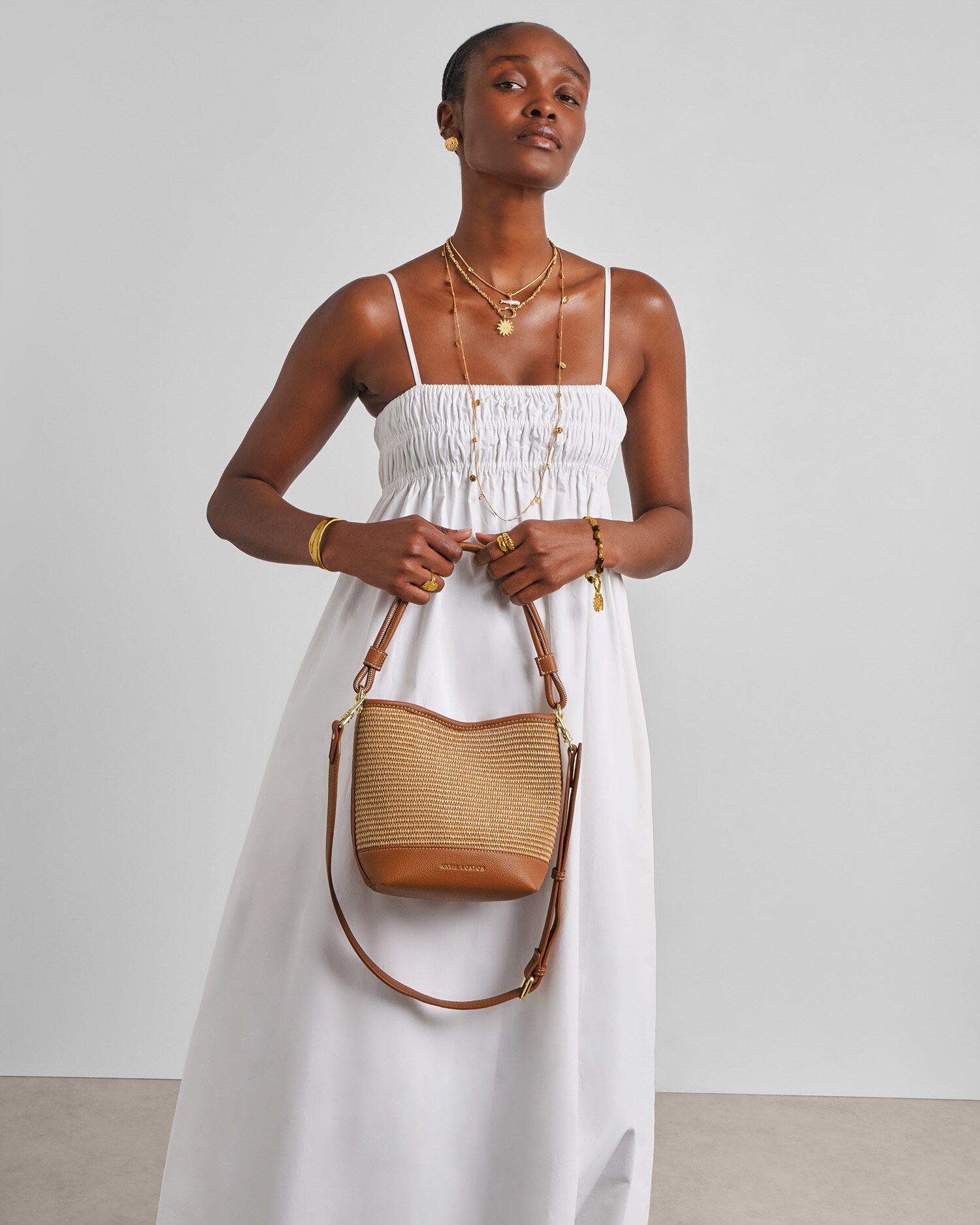 Katie Loxton | Sorrento Bucket bag - Natural Raffia