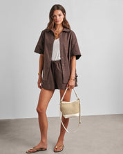 Katie Loxton | Sorrento Bucket bag - Striped Raffia