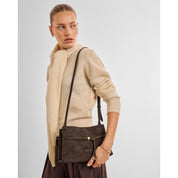 Katie Loxton | Lori Crossbody bag - Bitter Chocolate Suedette