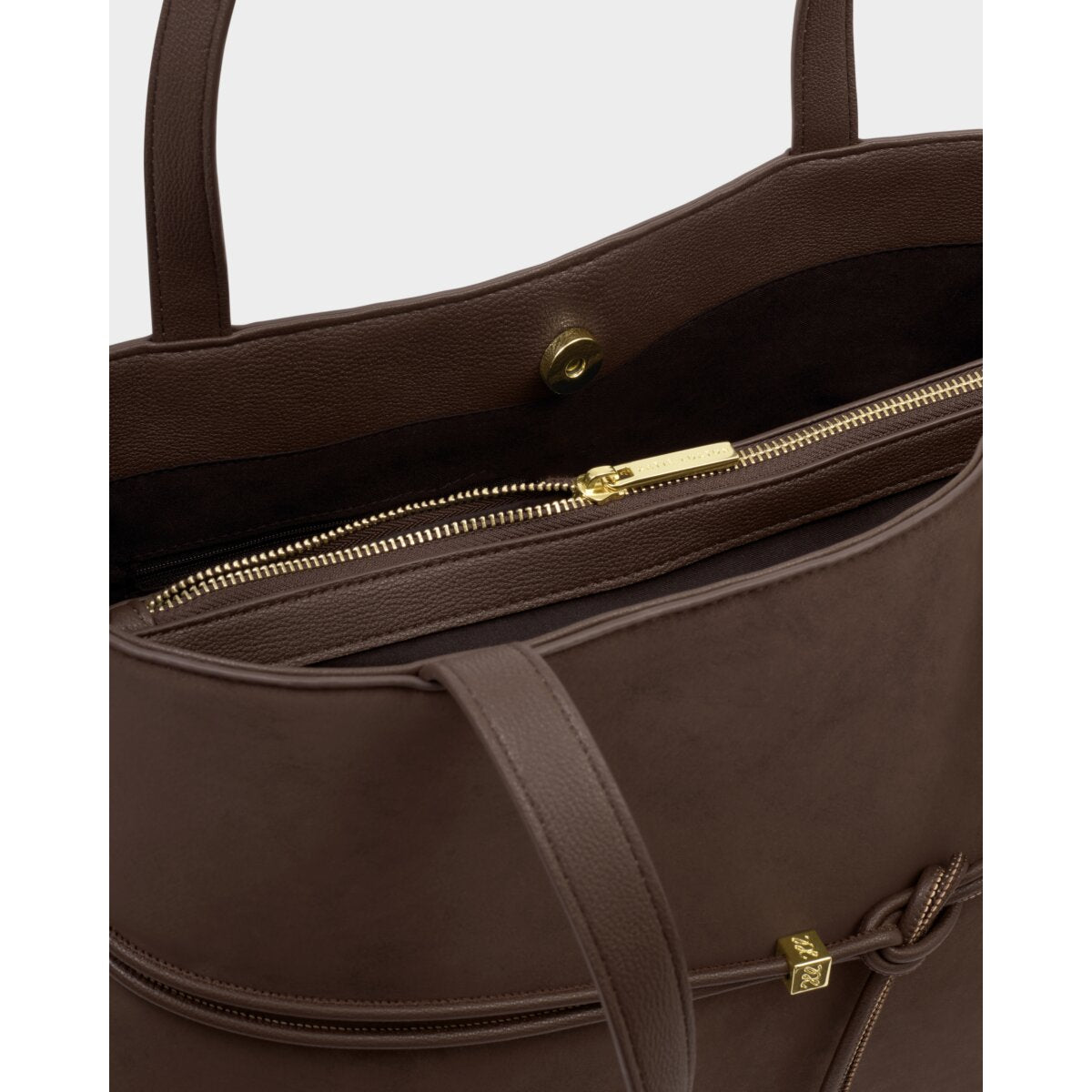 Katie Loxton | Lori Suedette Tote Bag - Bitter Chocolate