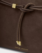 Katie Loxton | Lori Suedette Tote Bag - Bitter Chocolate