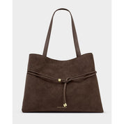 Katie Loxton | Lori Suedette Tote Bag - Bitter Chocolate