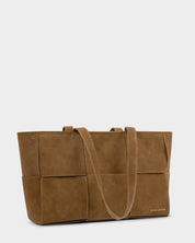 Katie Loxton | Taya Woven Suedette Tote - Caramel Suedette