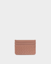Katie Loxton | Nova Woven Texture Cardholder - Pink Clay
