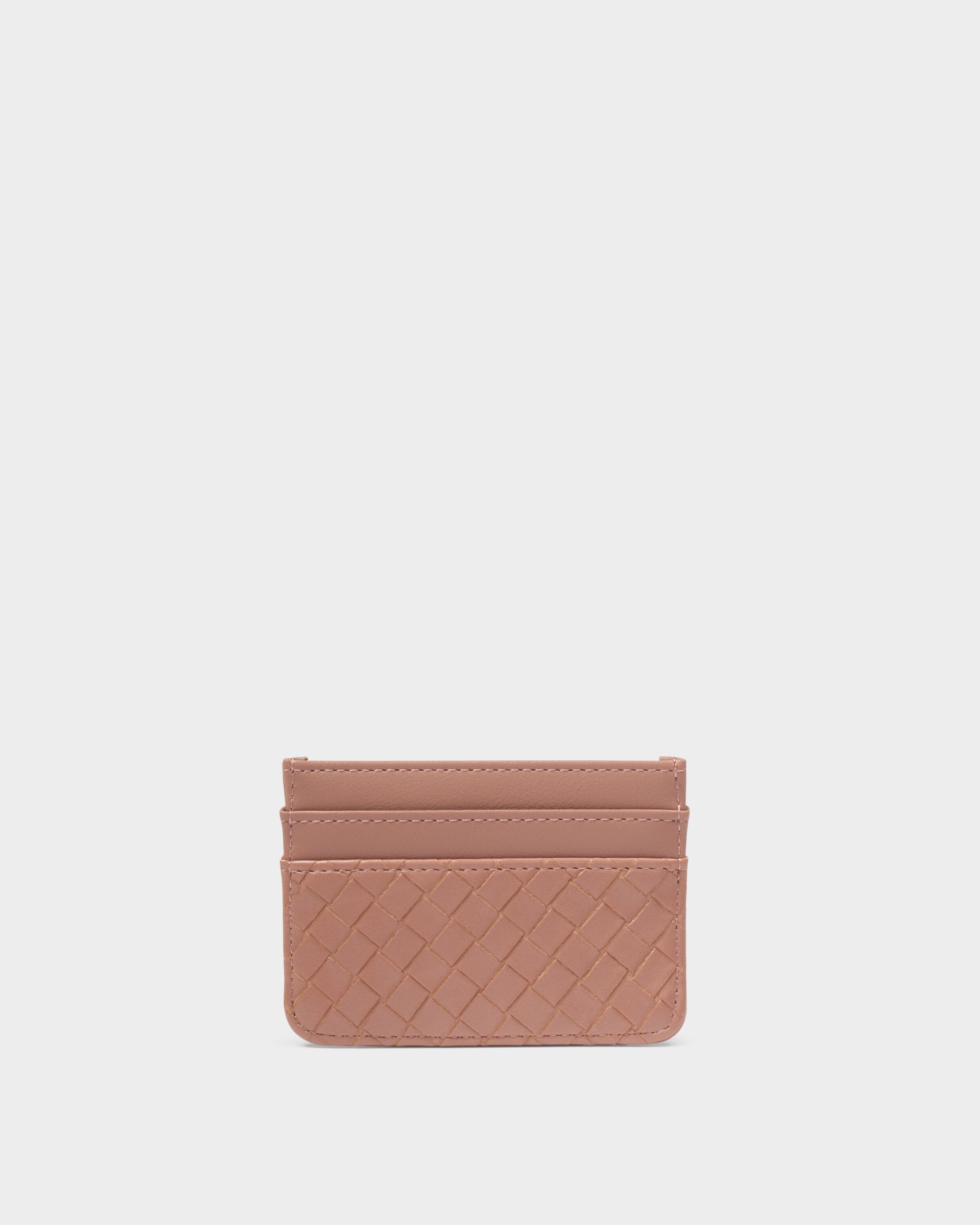 Katie Loxton | Nova Woven Texture Cardholder - Pink Clay