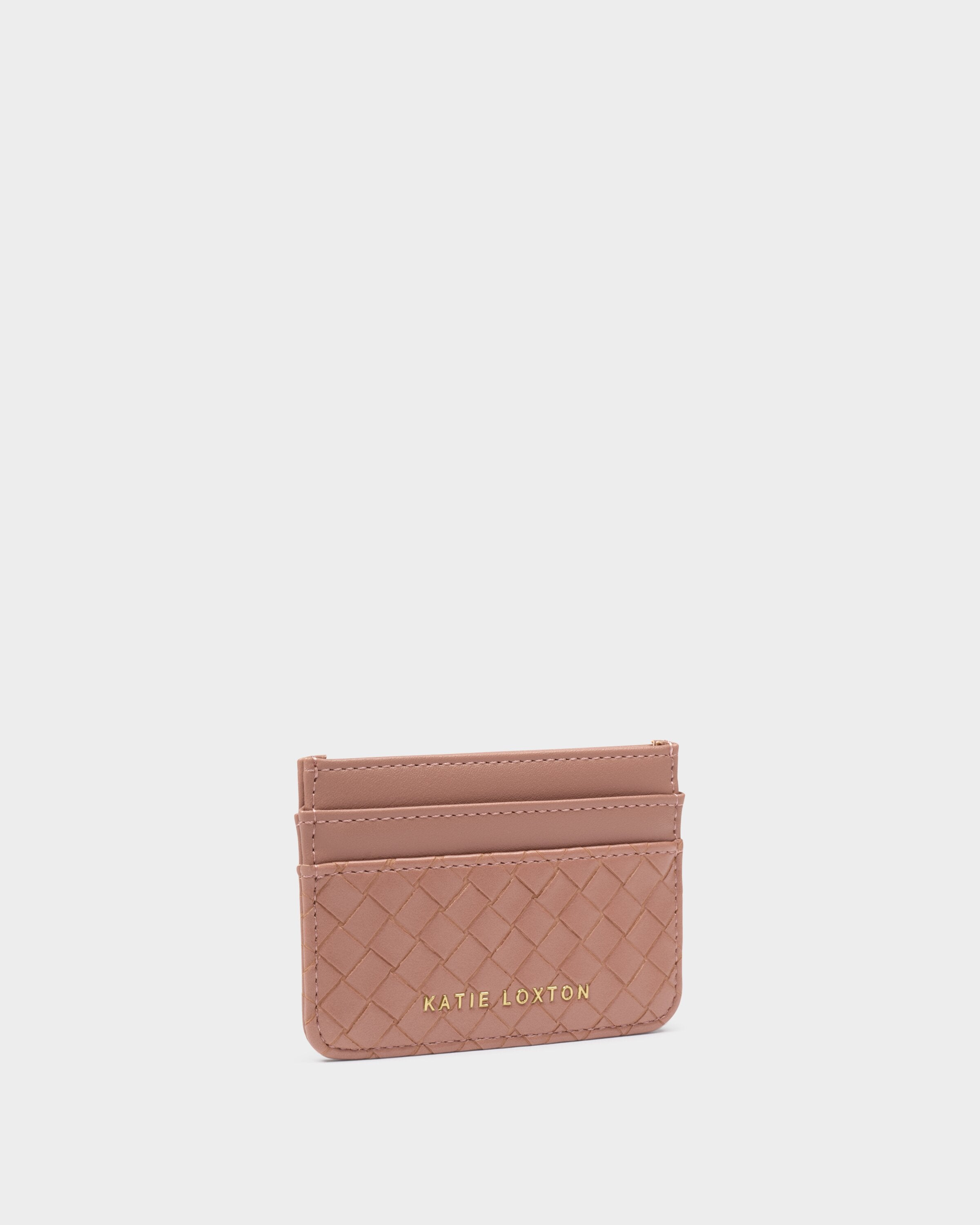 Katie Loxton | Nova Woven Texture Cardholder - Pink Clay