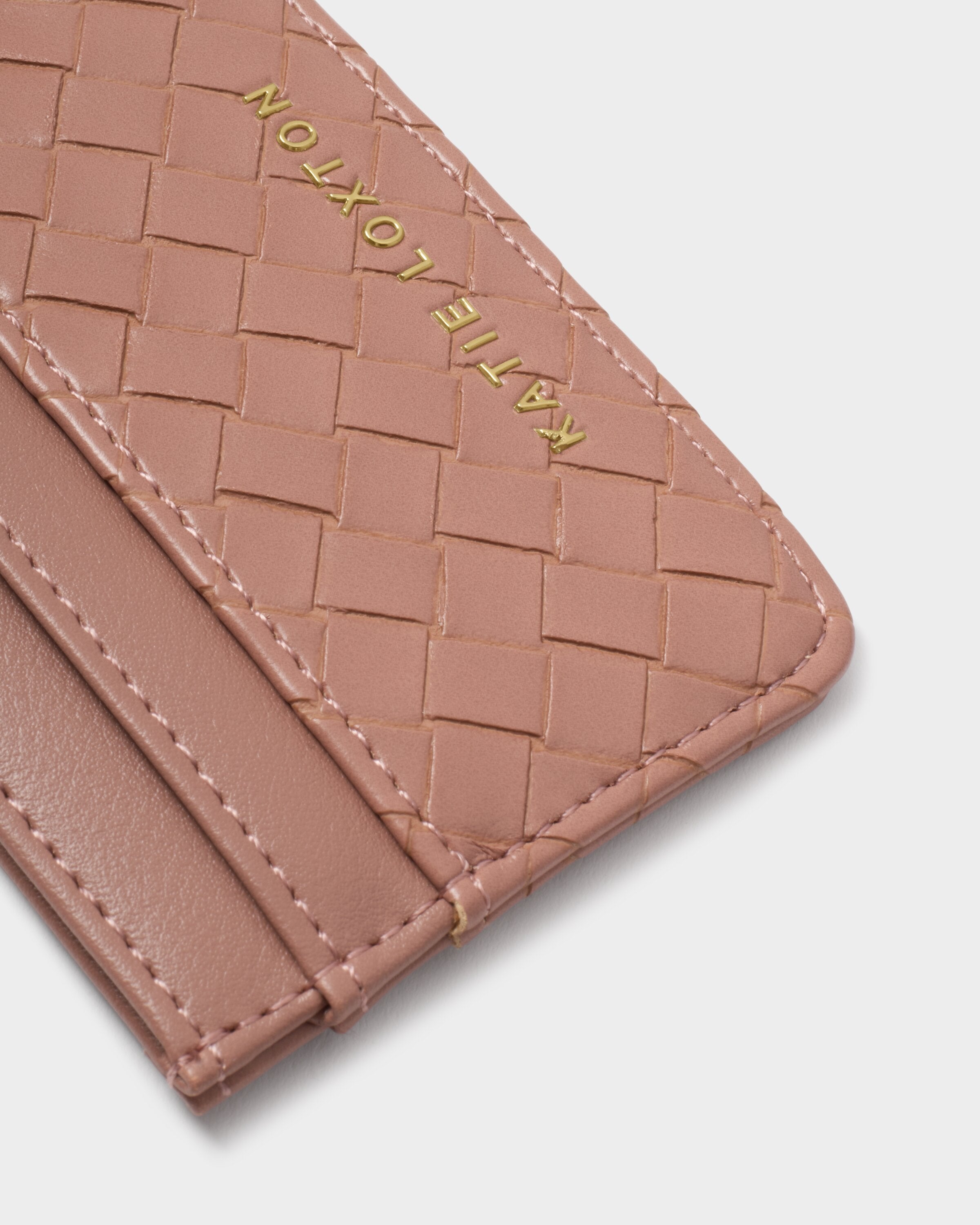 Katie Loxton | Nova Woven Texture Cardholder - Pink Clay