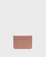 Katie Loxton | Nova Woven Texture Cardholder - Pink Clay