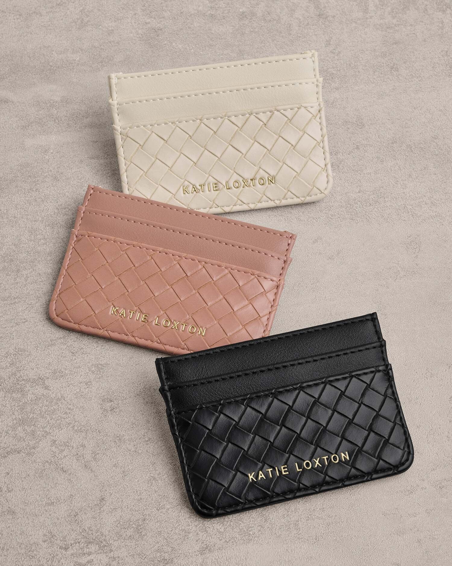 Katie Loxton | Nova Woven Texture Cardholder - Off White