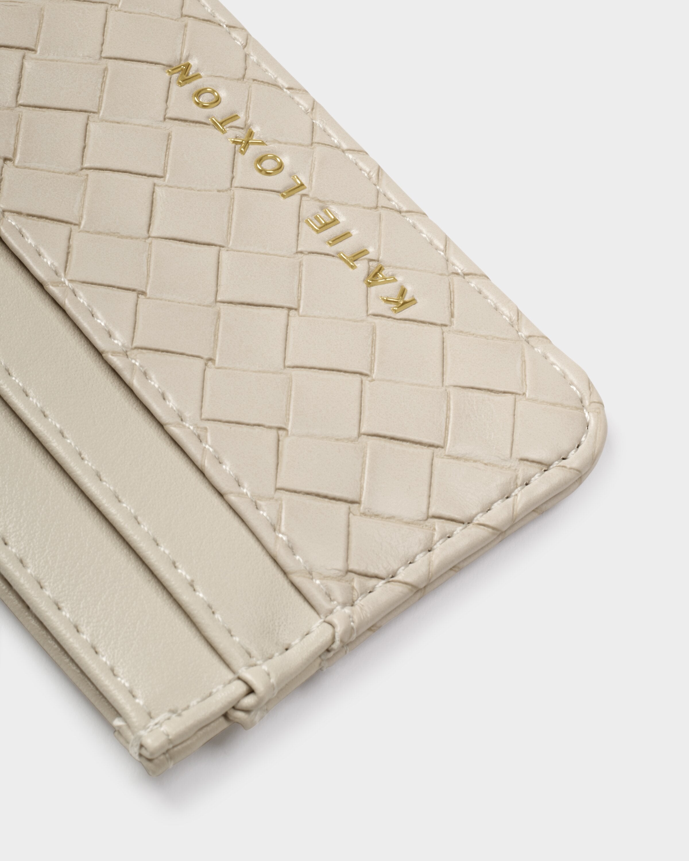 Katie Loxton | Nova Woven Texture Cardholder - Off White