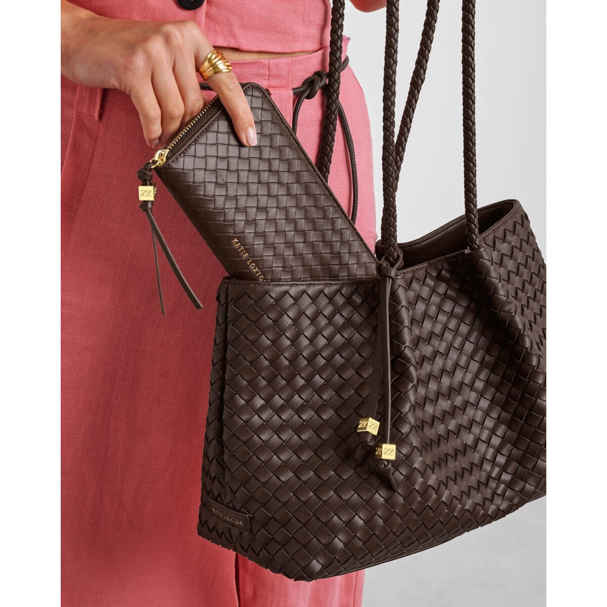 Katie Loxton | Nova Large Purse - Chocolate