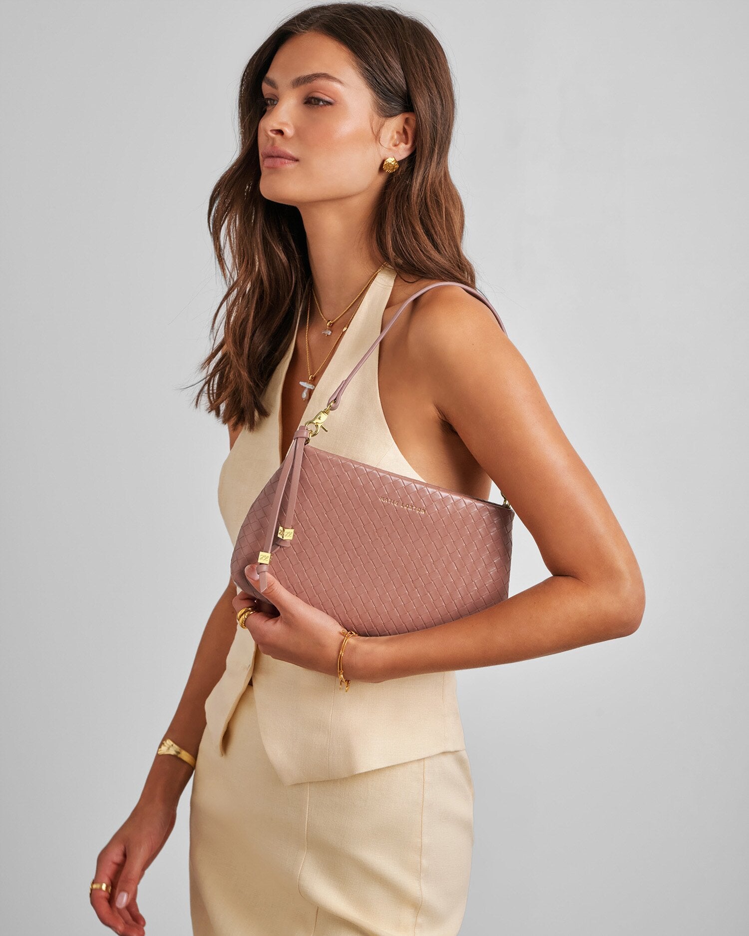 Katie Loxton | Nova Small Shoulder Bag - Pink Clay