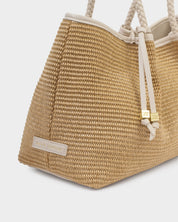 Katie Loxton | Nova Raffia Small Shoulder Tote - Raffia & Oyster