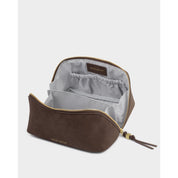 Katie Loxton | Soho medium Make Up / Wash Bag - Chocolate Suedette