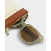 Katie Loxton | Duo Sunglasses Case - Canvas & Cognac