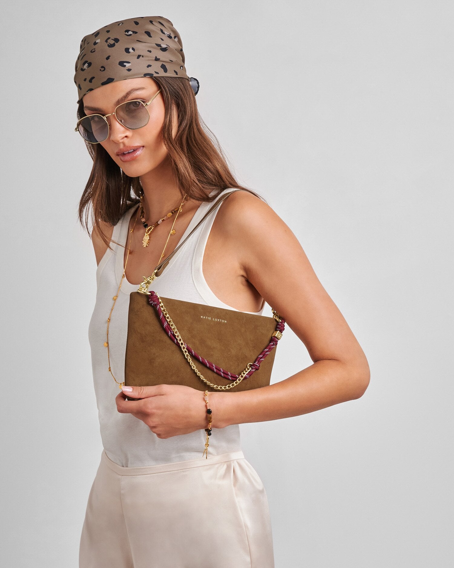 Katie Loxton | Cord Small Shoulder Bag - Caramel